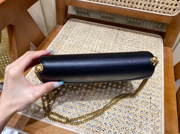 YSL Bag Cassandra 22x16.5x5.5cm  Black Leather