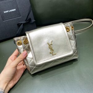 YSL Bag Mini Nolita 672738 18x13x6cm Silver