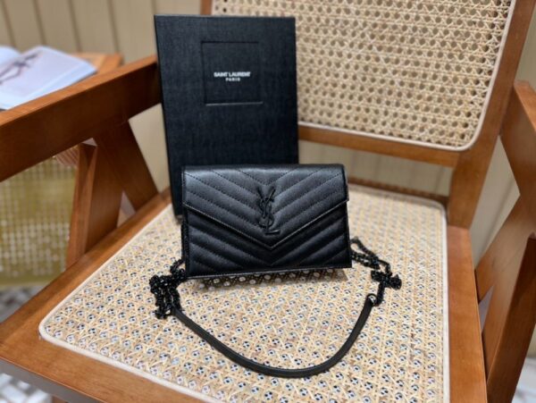 YSL Bag Woc 393953 19x11.5x4cm Black