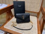 YSL Bag Woc 393953 19x11.5x4cm Black Gold
