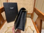 YSL Bag Woc 393953 19x11.5x4cm Black Gold