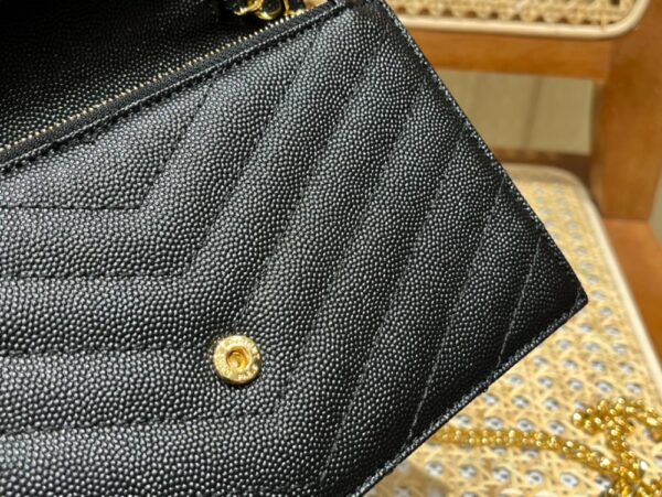 YSL Bag Woc 393953 19x11.5x4cm Black Gold
