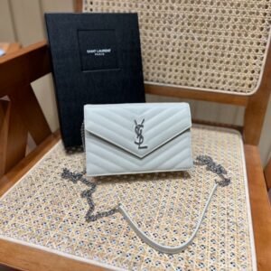 YSL Bag Woc 393953  19x11.5x4cm Silver