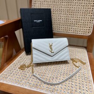 YSL Bag Woc 393953  19x11.5x4cm Gold