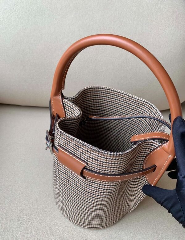 Celine Bag Bigbag bucket nano 21.5cm Houndstooth