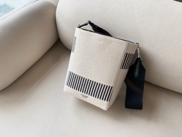 Celine Bag SANGLE BUCKET Beige Stripes