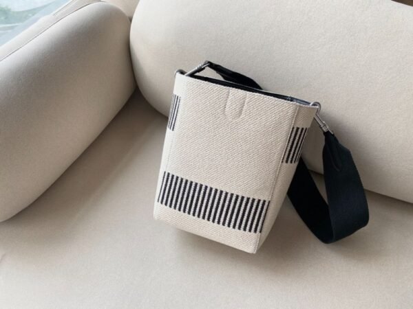 Celine Bag SANGLE BUCKET Beige Stripes