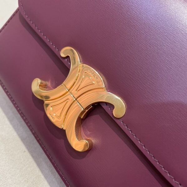 Celine Bag Triomphe Teen 666S 18.5cm Purple