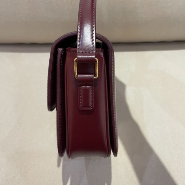 Celine Bag Triomphe Teen 666S 18.5cm Wine Red