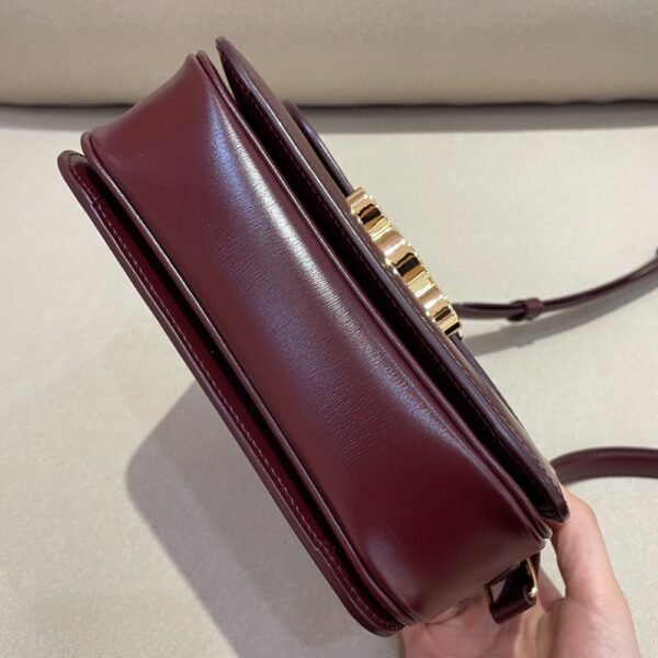 Celine Bag Triomphe Teen 666S 18.5cm Wine Red