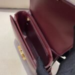 Celine Bag Triomphe Teen 666S 18.5cm Wine Red