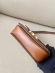 Celine Bag Triomphe Teen 666S 18.5cm White Old Brown