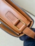 Celine Bag Triomphe Teen 666S 18.5cm White Old Brown