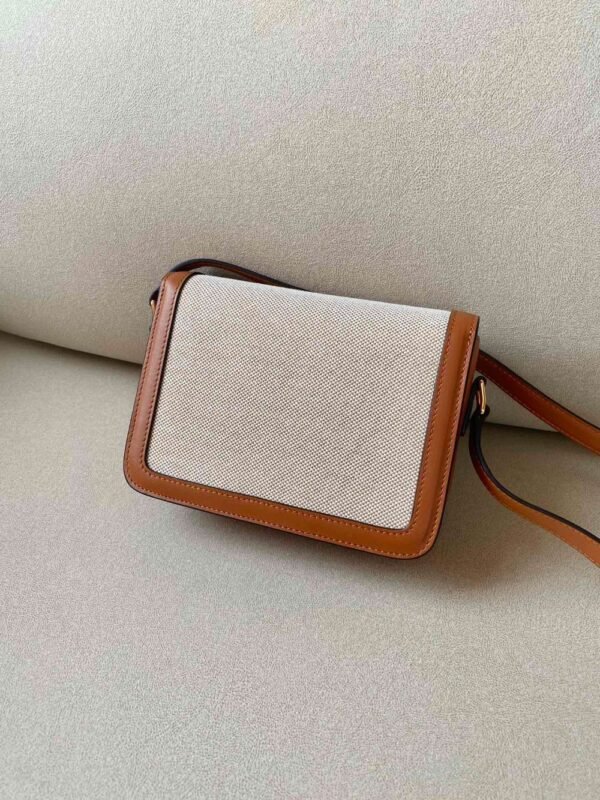 Celine Bag Triomphe Teen 666S 18.5cm Yellow Brown