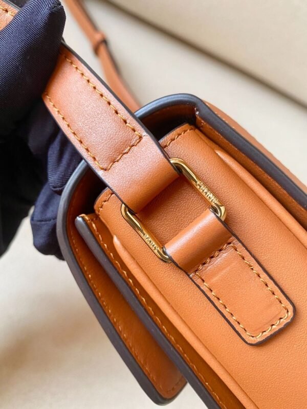 Celine Bag Triomphe Teen 666S 18.5cm Yellow Brown