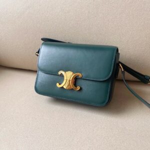 Celine Bag Triomphe Teen  666S 18.5cm Green