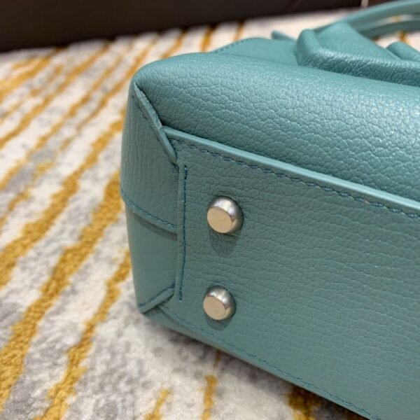 Bottega Veneta  Arco 33 Plain Weave 575943 Blue Lychee Pattern