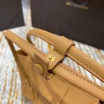 Bottega Veneta  Arco 33 Plain Weave 575943 Yellow Lychee Pattern