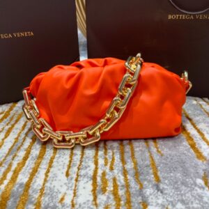 Bottega Veneta The Chain Pouch Orange Gold 620230