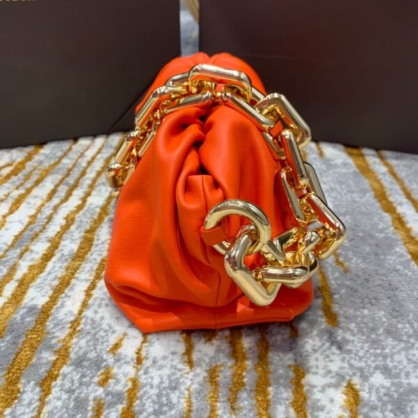 Bottega Veneta The Chain Pouch Orange Gold 620230