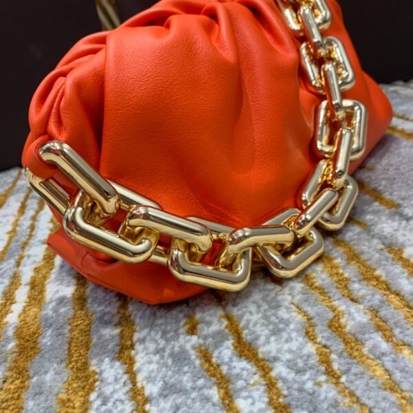 Bottega Veneta The Chain Pouch Orange Gold 620230