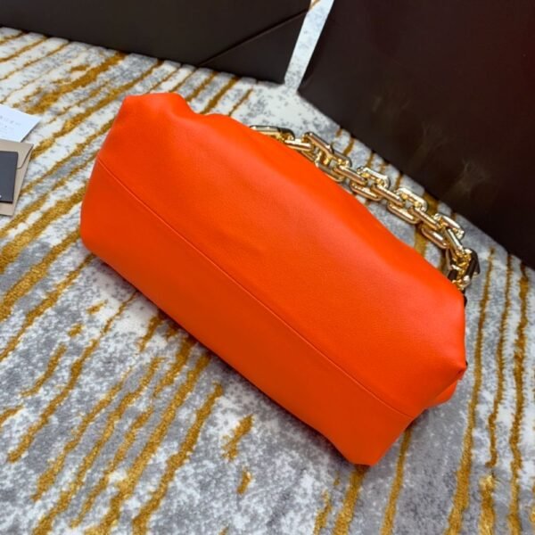 Bottega Veneta The Chain Pouch Orange Gold 620230