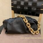Bottega Veneta The Chain Pouch Black Gold 620230