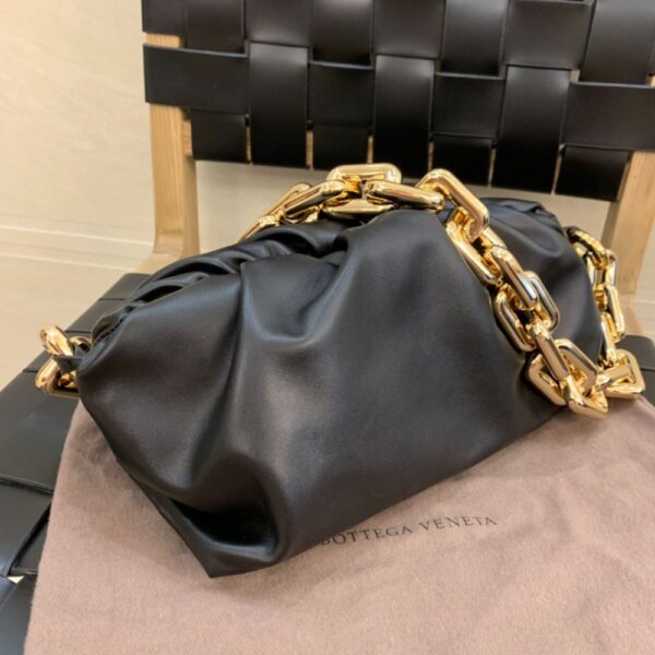 Bottega Veneta The Chain Pouch Black Gold 620230