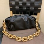 Bottega Veneta The Chain Pouch Black Gold 620230
