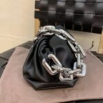 Bottega Veneta The Chain Pouch Black Silver 620230