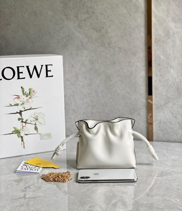 Loewe Bag Flamenco Mini White  15.5*12.5*5.5cm