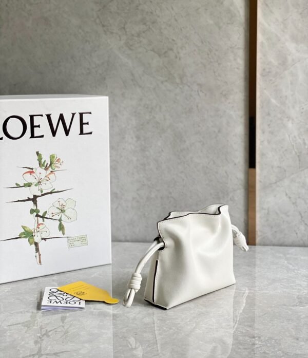 Loewe Bag Flamenco Mini White  15.5*12.5*5.5cm