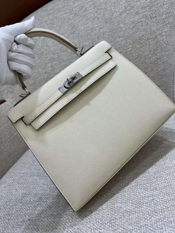 Hermes Bag Kelly 25cm*9.5cm*27cm White