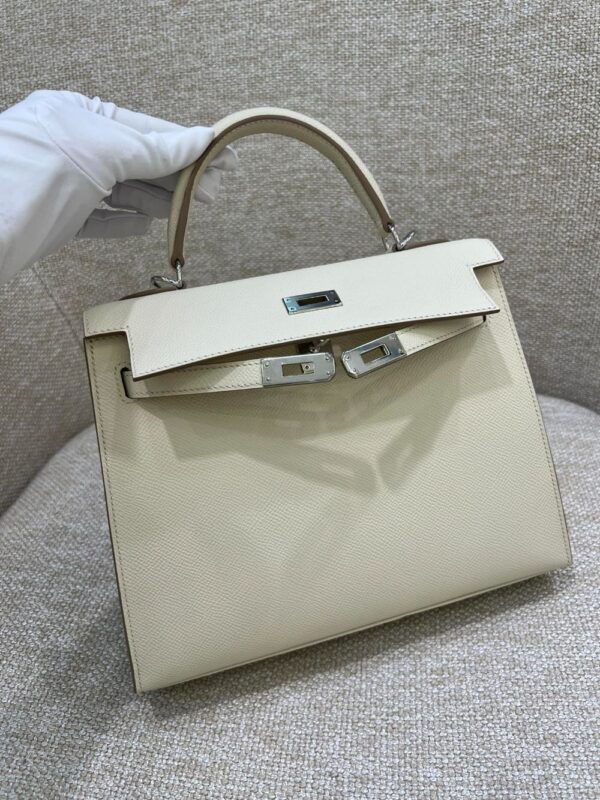 Hermes Bag Kelly 25cm*9.5cm*27cm White