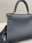 Hermes Bag Kelly  Craie Black 25cm*9.5cm*27cm