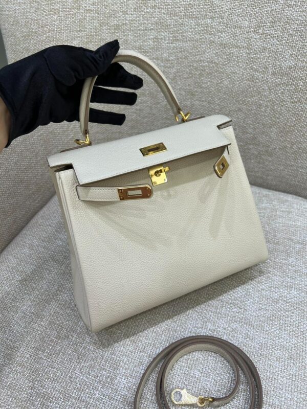 Hermes Bag Kelly  Craie White