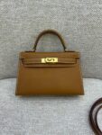 Hermes Bag Kelly mini 19cm*12cm*5.5cm Brown