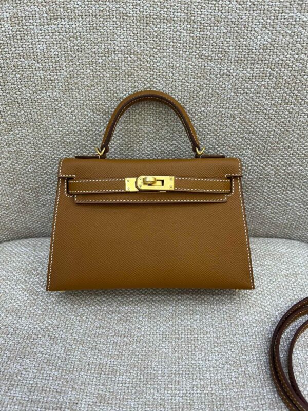 Hermes Bag Kelly mini 19cm*12cm*5.5cm Brown