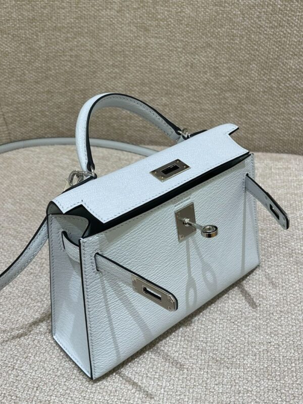 Hermes Bag Kelly mini  19cm*12cm*5.5cm Light Blue