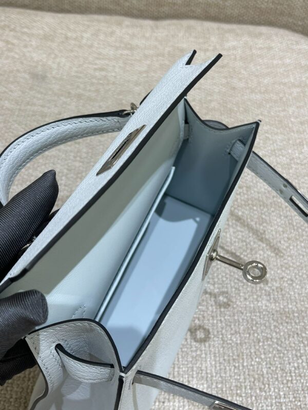 Hermes Bag Kelly mini  19cm*12cm*5.5cm Light Blue