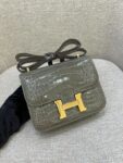 Hermes Bag Constance Gris Tourterelle19cm*15cm*4cm Grey