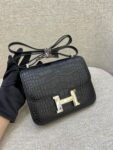 Hermes Bag Constance 19cm*15cm*4cm Black