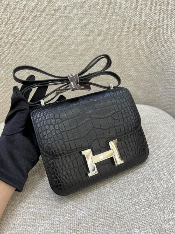 Hermes Bag Constance 19cm*15cm*4cm Black