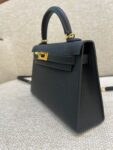 Hermes Bag Kelly Mini  Black Gold 19cm*12cm*5.5cm
