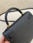 Hermes Bag Kelly Mini  Black Gold 19cm*12cm*5.5cm