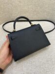 Hermes Bag Kelly Mini  Black Gold 19cm*12cm*5.5cm