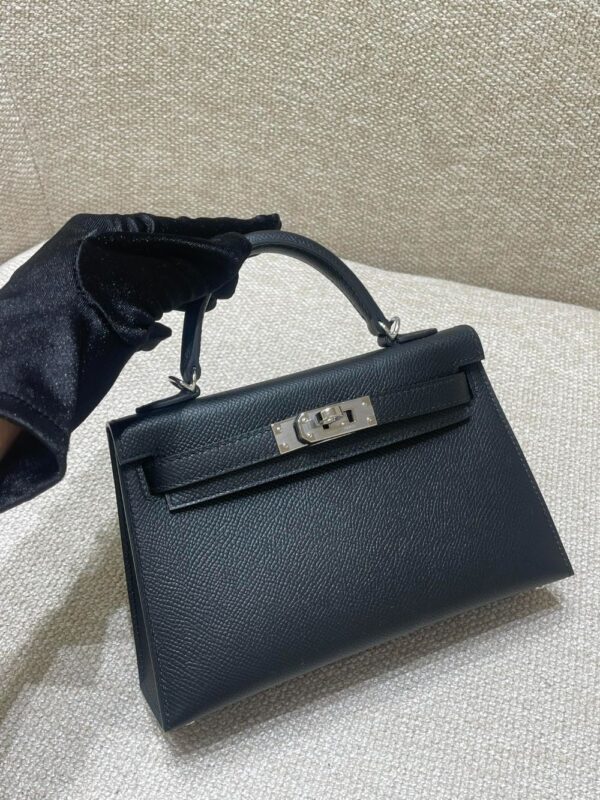 Hermes Bag Kelly Mini  Black 19cm*12cm*5.5cm