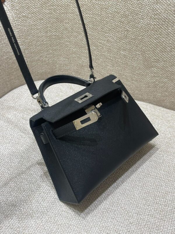 Hermes Bag Kelly Mini  Black 19cm*12cm*5.5cm