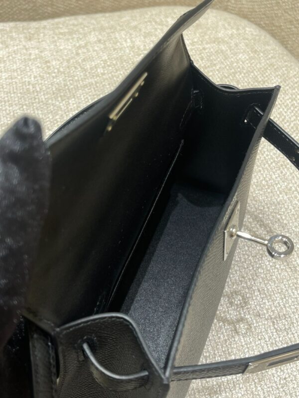 Hermes Bag Kelly Mini  Black 19cm*12cm*5.5cm