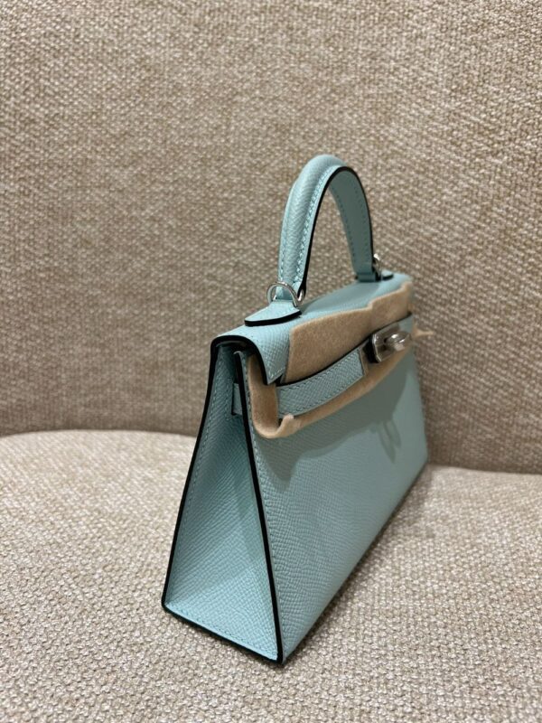 Hermes Bag Kelly mini  Blue 19cm*12cm*5.5cm